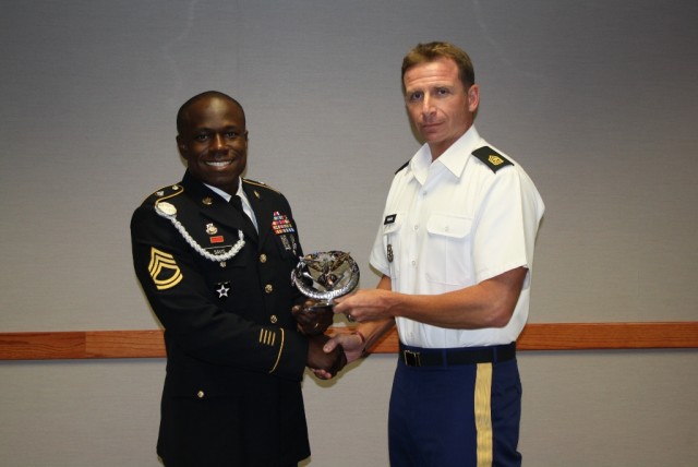 Sgt. 1st Class Rudregus Davis is named the Fort Sill Fires Center of Excellence Tenant Unit Career Counselor of the Year 2014