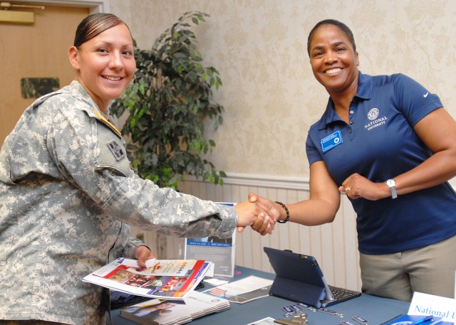 Sergeant Ja-Nal Pease and Chermaine Harrell