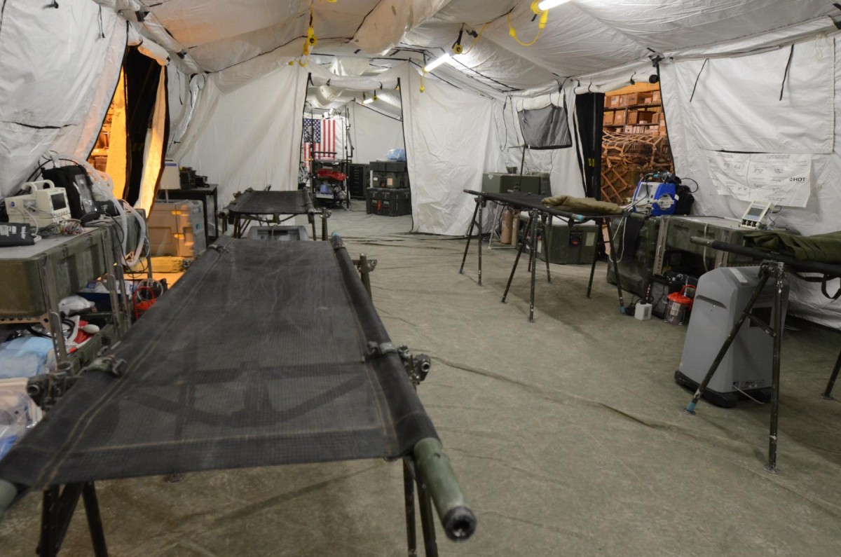 250th FST sets up portable hospital to demonstrate life 250th FST sets up portable hospital to demonstrate life