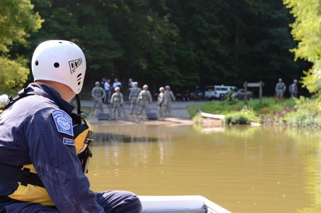 Ohio Task Force 1 conducts shore rescue.