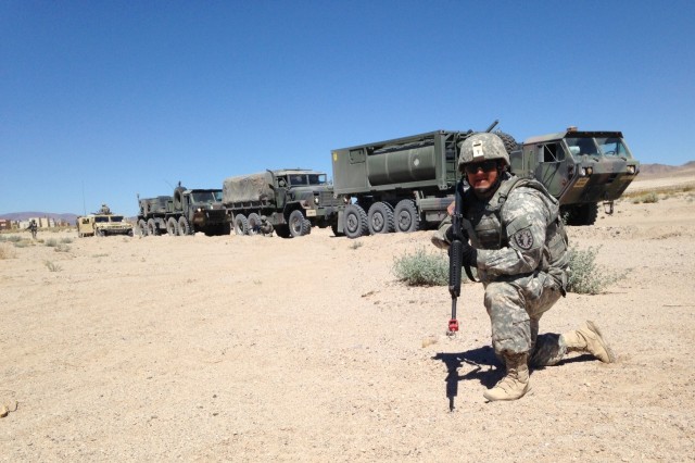 189th IN trainers work with Calif. Guard Transportation Unit at NTC