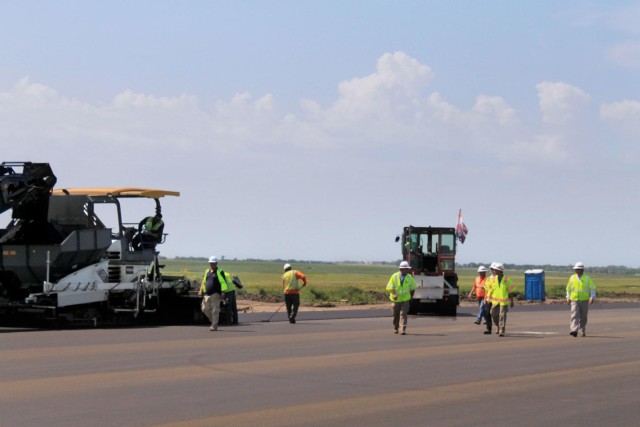 Minot Air Force Base, ND, runway replacement project