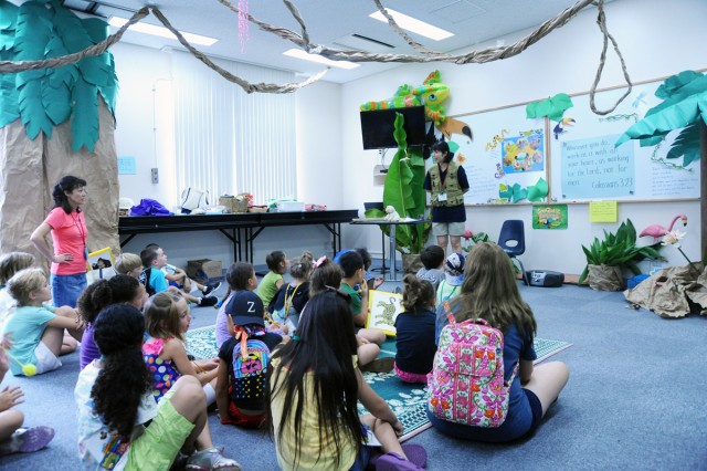 Camp Zama youth member experience 'Rainforest' adventures during Vacation Bible School 