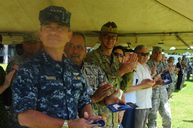 USARPAC Deputy Commanding General Mathews honored with Flying V Ceremony