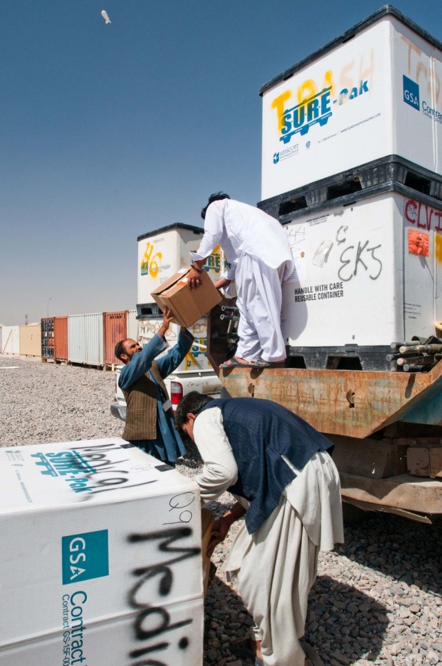Excess medical equipment donated to Mirwais Hospital in Kandahar