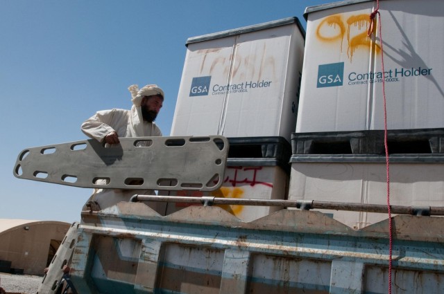 Excess medical equipment donated to Mirwais Hospital in Kandahar