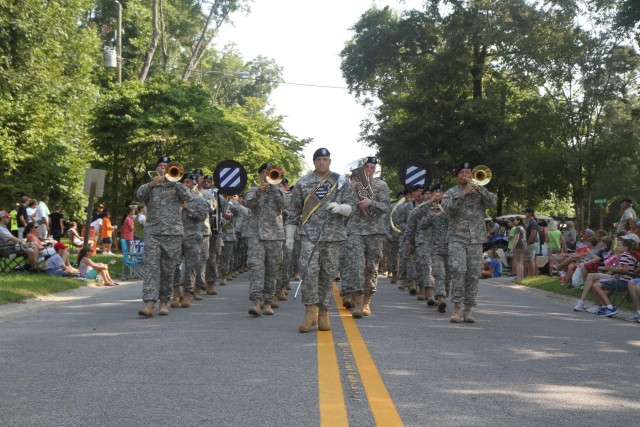 Vanguard Brigade, 3rd ID Band march in 25th Annual Brooklet Peanut Festival