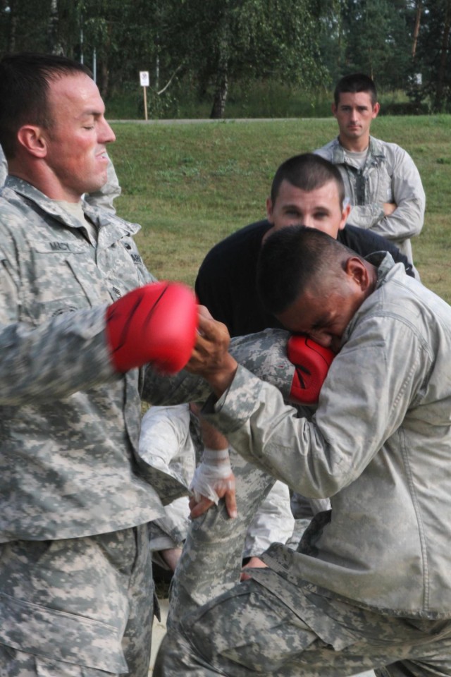 'Sky Soldiers' and 'Iron Wolves' certify on Combatives