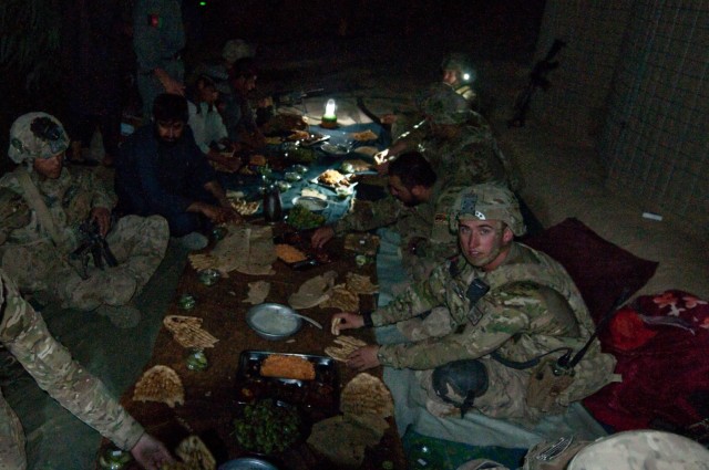 1-12 Infantry develops relationships through joint patrols and celebrating Afghan culture