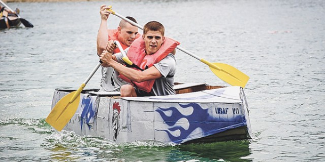 Homemade boats float to victory
