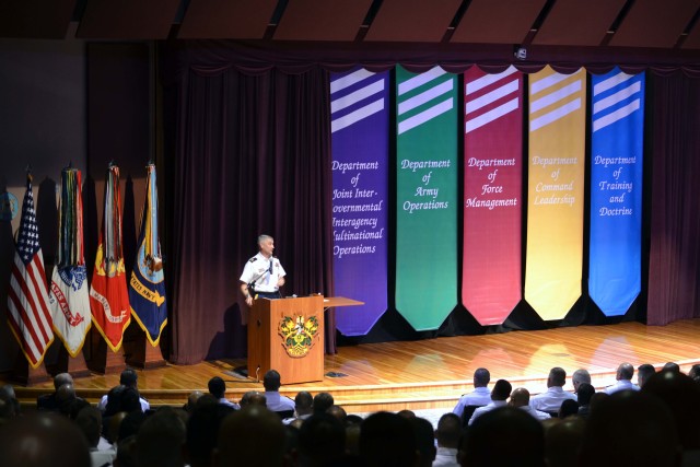 SMA Chandler addresses Sergeants Major Course Class 65