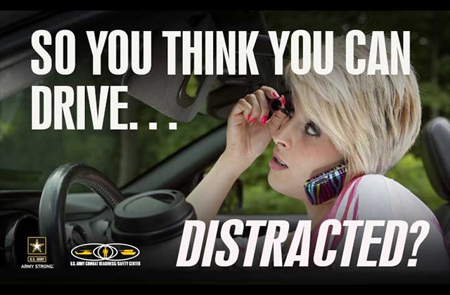 Distracted driving a hazard on roads