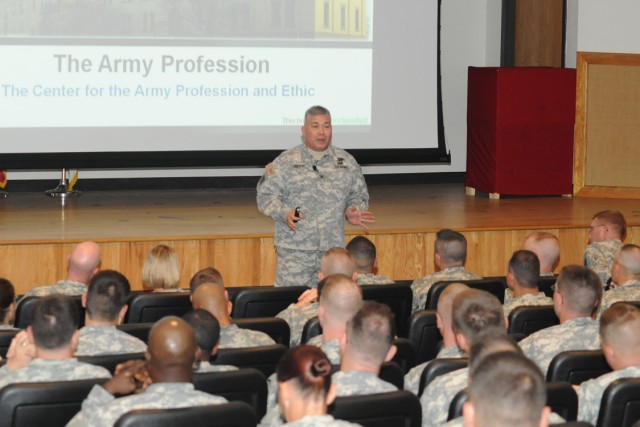 CAPE director discusses responsibility, Army Profession at Fort Leonard Wood