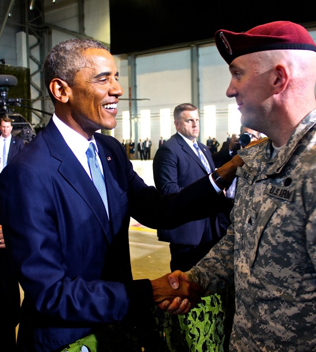 President Obama visits troops in Estonia