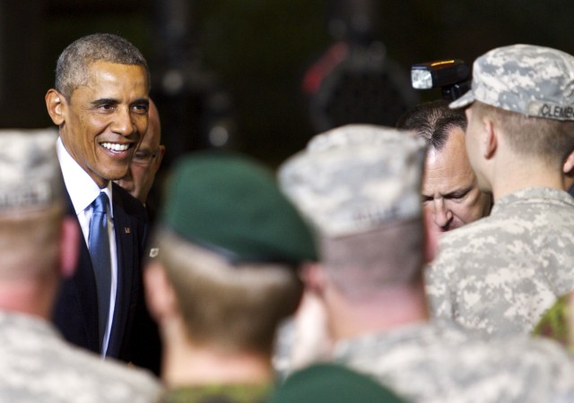 President Obama visits troops in Estonia