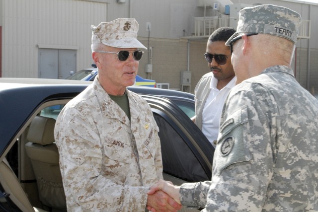 Gen. James F. Amos visits Camp Arifjan
