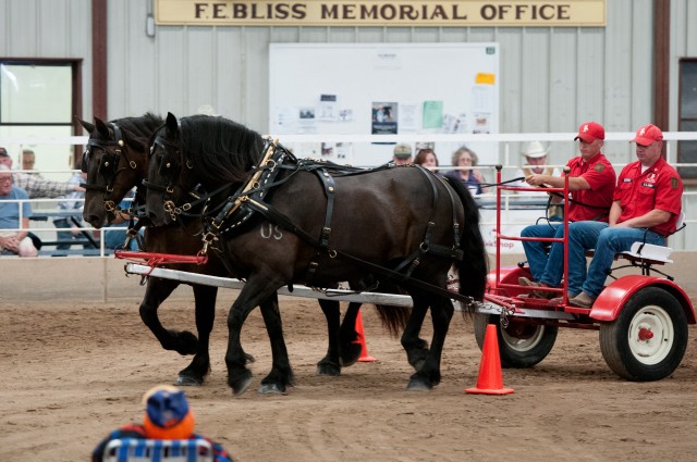 Mounted color guard Soldiers represent 'Big Red One' at Kansas State Fair