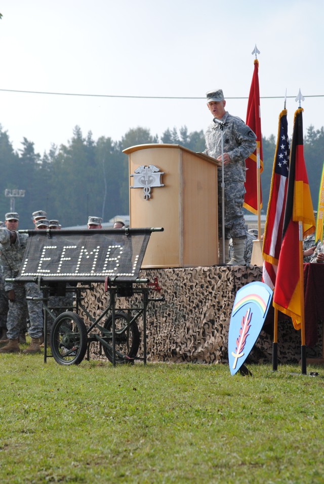 Lt. Gen. Campbell Addresses U.S. Army Europe Expert Field Medical Badge Awardees