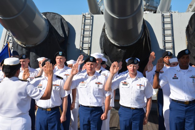 Never forgotten, Sept. 11 reenlistment ceremony on USS Missouri