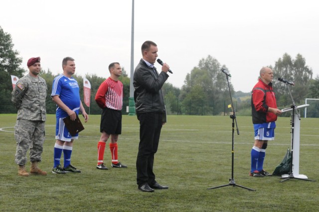 US paratroopers and Polish hosts remember 9/11 with a soccer match