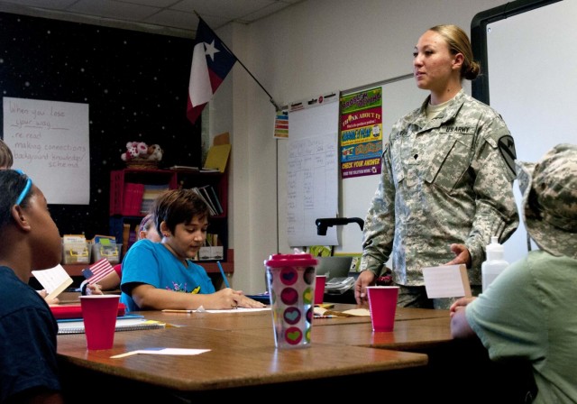 Cav engineer troops bond, reflect with elementary students