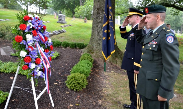 Benjamin Harrison Presidential Wreath Laying Ceremony emphasizes Civil War service