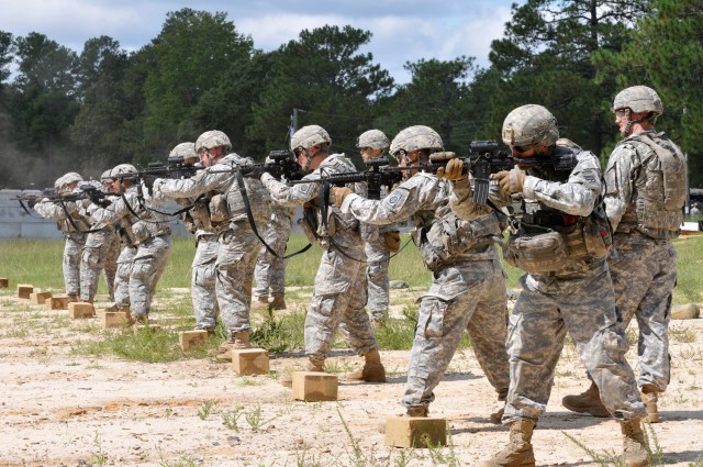Paratroopers engage targets