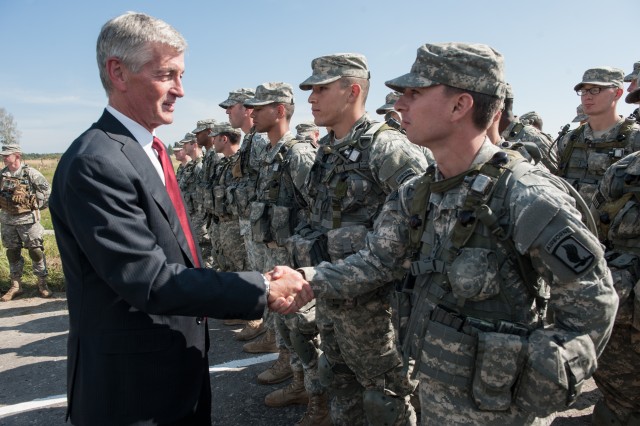 Secretary of the Army John McHugh witnesses Rapid Trident 2014