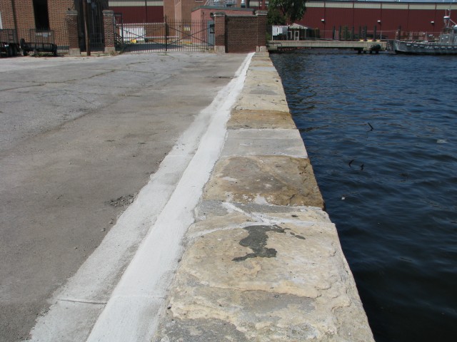Fort McHenry seawall straightened and strengthened