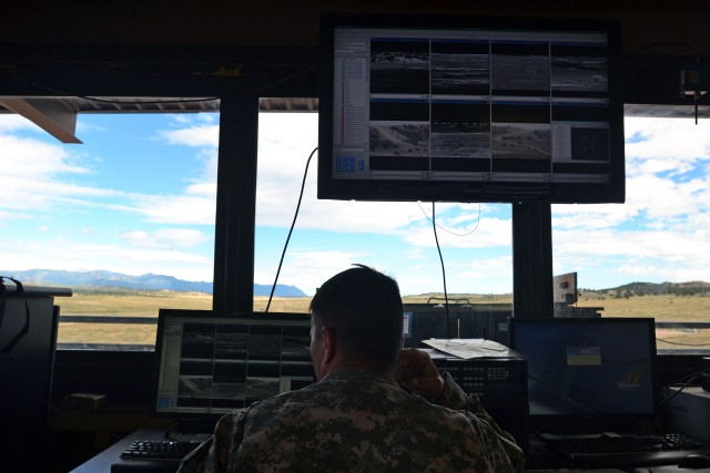 Aerial gunnery exercise bangs, booms