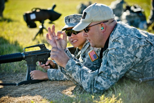 Army Reserve shooting instructors coach championship competitors