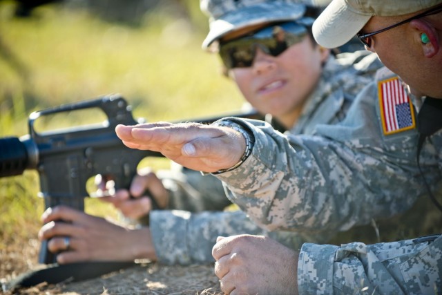 Army Reserve shooting instructors coach championship competitors