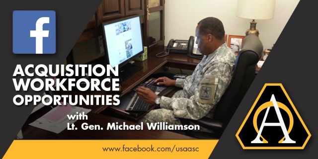 Lt. Gen. Michael E. Williamson hosts first town hall on Facebook