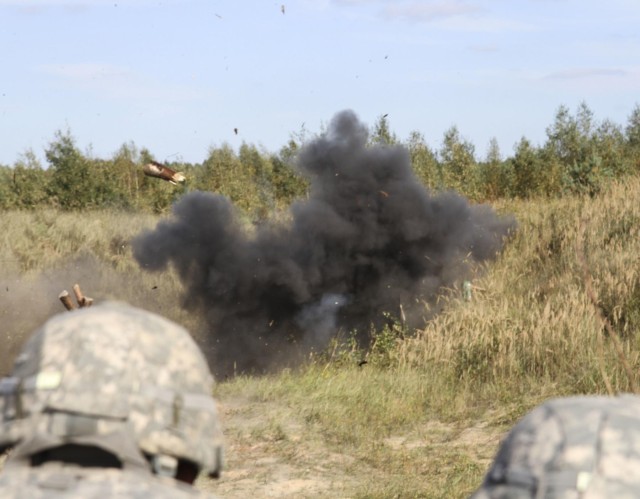 Explosives training for the Iron Wolves and Sky Soldiers