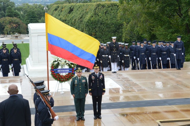 Colombia's top military official honors the fallen in the Nation's Capital
