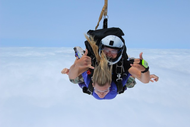 Airman takes to sky with skydiving