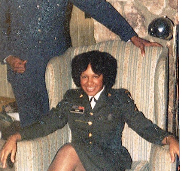Early photo of Command Sgt. Maj. Donna Brock