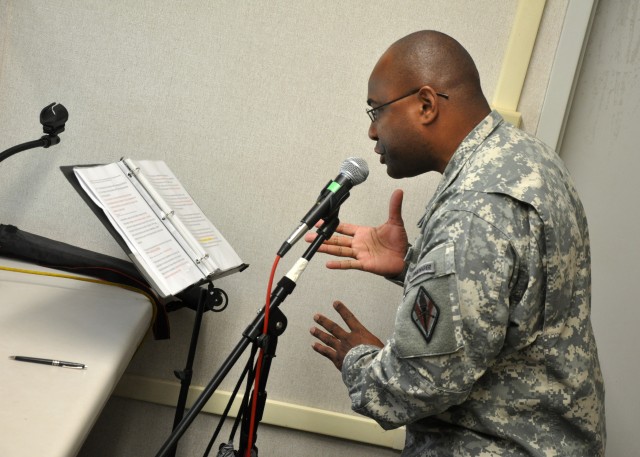 NCO gives voice to post ceremonies