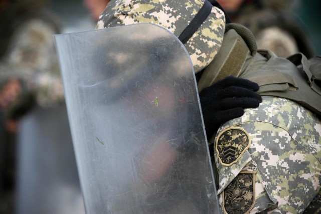 Peacekeeping operational begin with a fire