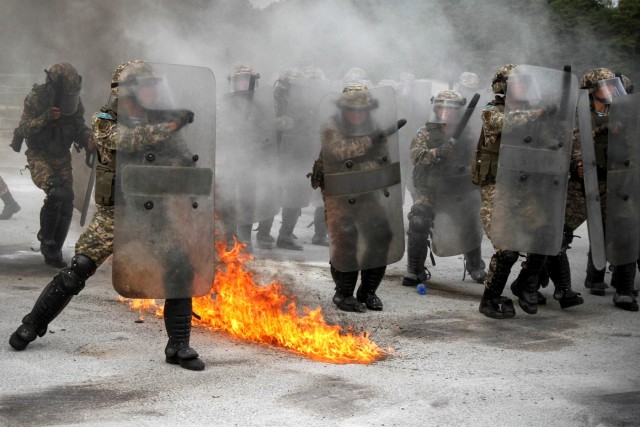 Peacekeeping operational begin with fire