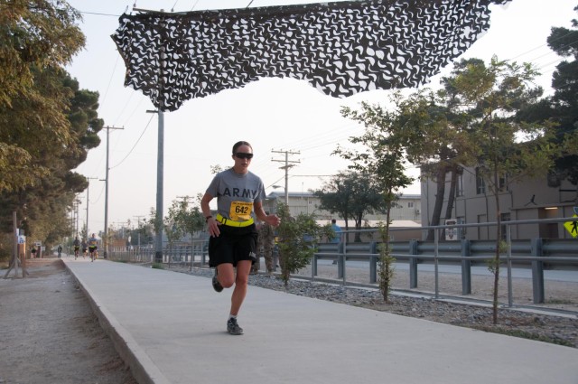 1st female to finish at Bagram