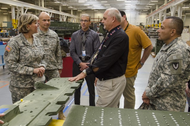 Lt. Gen. Patricia McQuistion, AMC's deputy commanding general visits Tobyhanna Army Depot