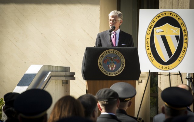 SecArmy delivers remarks at Army Cyber Institute ribbon cutting ceremony