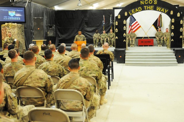 Red Warriors promote and induct new sergeants into NCO Corps