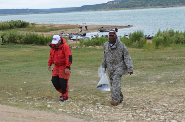 Fishermen make their way to the weigh in at 9th Annual Fishing for Freedom Tournament