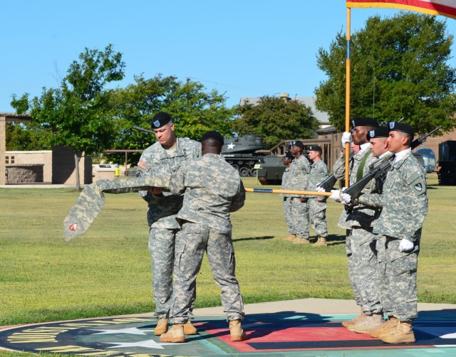 36th Engineer Brigade cases its colors