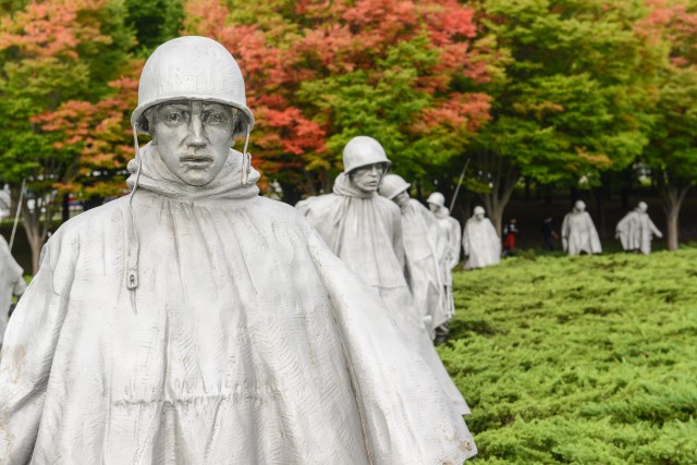 Remembrance at Korean War Memorial