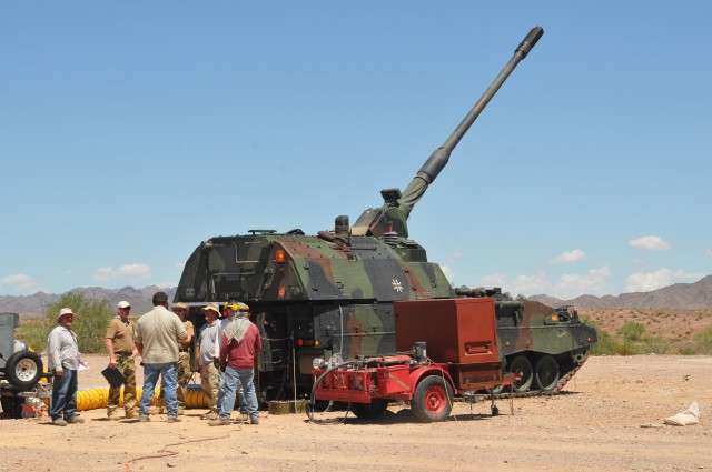 Honing on the range: Germans fire precision artillery rounds at U.S. Army Yuma Proving Ground