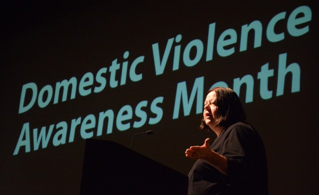 Speaker brings powerful message to end domestic violence