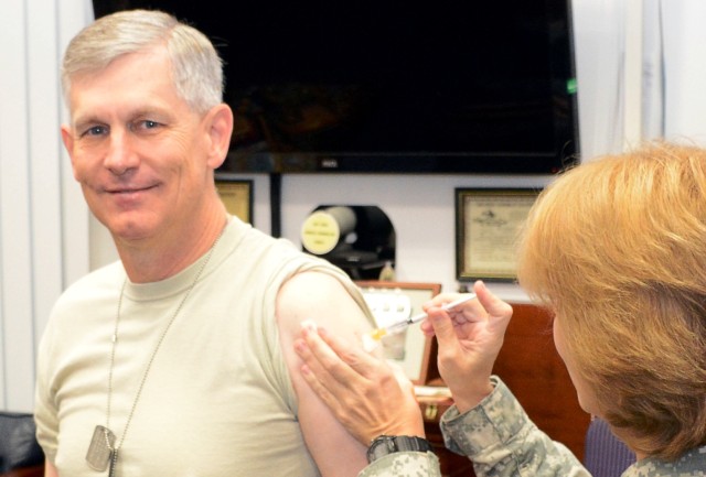 USAREUR CG flu shot